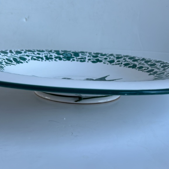 Italian blue birds fruit bowl bowl Labor Deruta hand painted Sbigolo Terrotte - Picture 12 of 16